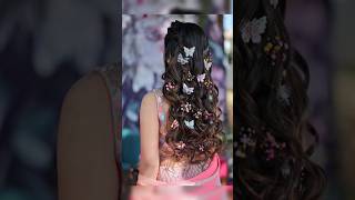 Engagement Hairstyle Open Hair💞💫🔥shorts video [upl. by Yekcor949]