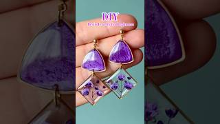 DIY UV Resin Jewelry for Beginners  tutorial ⬆️ earrings jewellerymaking crafts designideas [upl. by Ettevahs999]