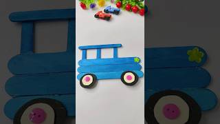 cute car 🚗 craft using icecream stick handmqde shortfeed viralshot kifsctaftdiycrafttrending [upl. by Nolyad112]