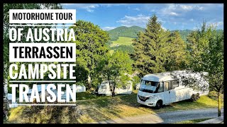 Motorhome Tour of Austria Part One Terrassen Campsite Traisen [upl. by Rozanna]