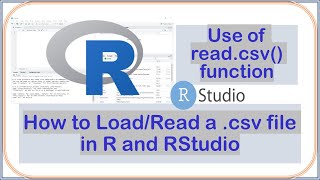 How to Read a csv File in R  Loading a csv File in R [upl. by Swift]