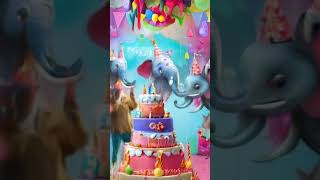 the cute elephant birthday party viral video kids [upl. by Aleek]