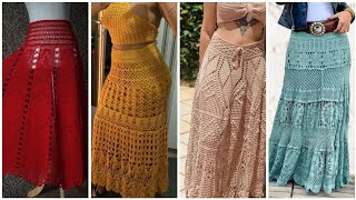 Very Attractive amp Trendy Crochet Long Skirts Designs Ideas 2024 [upl. by Pfister]