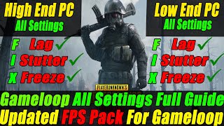 Gameloop LowHigh End PC Full Settings  All Errors Fix 🔧  FPS Pack HDR 90 Fps PUBG  2023 ✅ [upl. by Rainer]