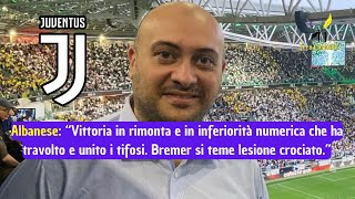 Giovanni Albanese quotVittoria memorabile che unisce i tifosi Si teme lesione crociato per Bremerquot [upl. by Anileuqcaj]