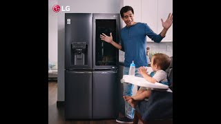 LG InstaView Fridge  Zach King Magic [upl. by Orvas472]