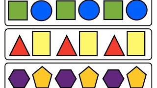 Patterns for KidsLearning Patterns  AB Pattern  ABB Pattern  AABB Pattern  Pattern with Shapes [upl. by Witha]