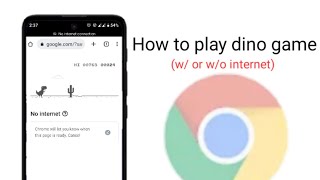 How to play Dinosaur Game on Google chrome mobile [upl. by Gustave]