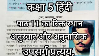 Class 5 hindi lesson 11 कक्षा 5 हिंदी पाठ 11 मर कर भी जो अमर हैं का रिक्त स्थानअनुसार और अनुनासिक [upl. by Ziagos]