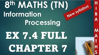 8th maths chapter 7 exercise 74 full answers [upl. by Rosenblast375]