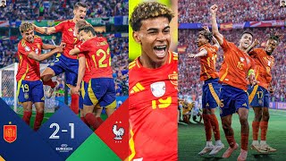 HISZPANIA  FRANCJA 21ESPANIA W FINALE EURO 2024 EPICKI YAMALA I OLMO [upl. by Casteel]