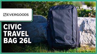 EVERGOODS Civic Travel Bag 26L CTB26 Review 2 Weeks of Use [upl. by Laurentium]