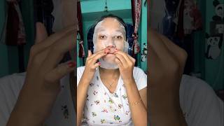 Sheet mask😷জ্বরের পর আমার মুখের অবস্থা খারাপ 🥹 shorts minivlog [upl. by Eislel]