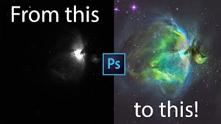 Astrophotography processing tutorial  Narrowband image processing in Photoshop [upl. by Zsamot]