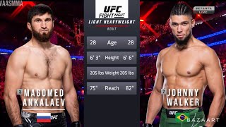 MAGOMED ANKALAEV VS JOHNNY WALKER 2 FULL FIGHT UFC VEGAS 84 [upl. by Ahsaret947]