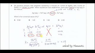 970111MJ16Q9 Cambridge International AS Level Chemistry 9701 MayJune 2016 Paper 11 Q9 [upl. by Ilona]