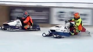 Vintage World Championship Snowmobile Derby Final  Eagle River WI 1102021 [upl. by Anairo]