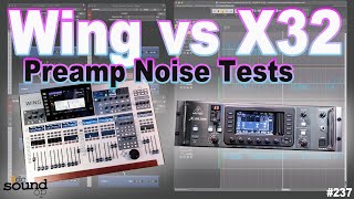 Behringer Wing vs X32 Preamp Noise Tests [upl. by Picardi]