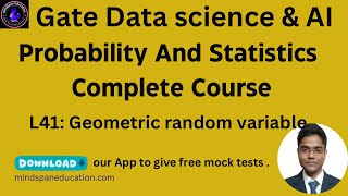 41Geometric Random variable Probability for Gate data science and ai gateda randomvariable [upl. by Rehtaeh]