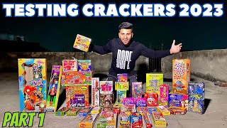 Testing Different Type of Diwali Crackers  Crackers Testing Gone Wrong  Part1  Thakur Saurav Vlog [upl. by Nagiam100]