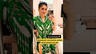 Farangiz Xoliqova keng hovlini kelinireels trend instagram [upl. by Akenor]