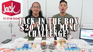 JACK IN THE BOX 20 VALUE MENU CHALLENGE  5K CALORIES  RANDY SANTEL  MUKBANG [upl. by Ellek]