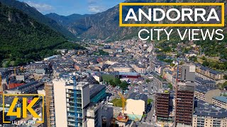 ANDORRA a Tiny Microstate in the Midst of Pyrenees Mountains  4K City Life Video  Drone Views [upl. by Maroj88]