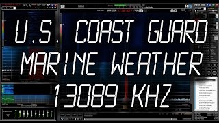 US COAST GUARD  Chesapeake NMN Weather Marine Forecast  13089 kHz [upl. by Ettenyl]