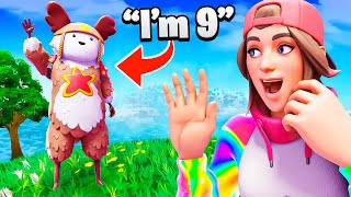 finally playing with the CUTEST Fortnite KID EVER Leo [upl. by Herwick]