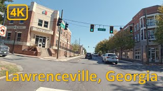 Driving in Downtown Lawrenceville Georgia  4K60fps [upl. by Polish]