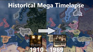 quotHistoricalquot Mega Timelapse 1910  1969 Hoi4 timlapse [upl. by Norat424]