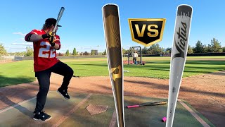 2024 Victus Vandal LEV3 vs DeMarini Voodoo One  BBCOR Baseball Bat Review [upl. by Ahsinek]