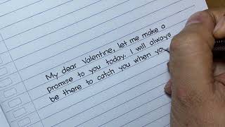 Handwriting How to write a love letter  a Valentines Day special [upl. by Enalahs]