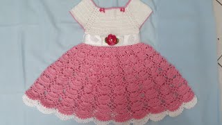 Vestido de crochê para princesas de 1 a 2 anos [upl. by Nylsej]