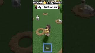 My situation rn funny roblox run stealing chickens eggs [upl. by Ernald]