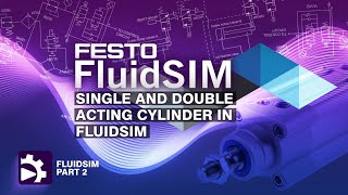 Single and Double Acting Cylinder Flow Control in Cylinders Introduction to FluidSIM  Tutorial 2 [upl. by Yarg366]