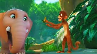 Monkey And Trunk Funny  Explain in Hindi Full Episode monkey and trunk ke Ganda Kele Kha Jata Hai [upl. by Alis]