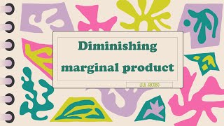 Diminishing marginal product [upl. by Hi]