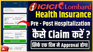 how to claim pre and post hospitalization expenses in icici lombard  Pre amp Post hospitalization [upl. by Ehr]