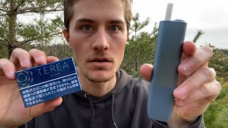 Cigarette Smoker Uses a HeatNotBurn Device for the First Time [upl. by Alded]