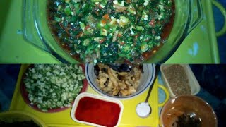 HOW TO MAKE OKRO VEGETABLE UGU LEAF [upl. by Agueda]