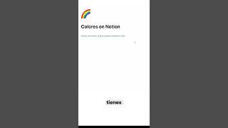 Tips sobre Notion Color rápido [upl. by Aztiram250]