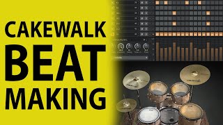 How To Use Cakewalk by Bandlab Making Drum Beats [upl. by Skill]