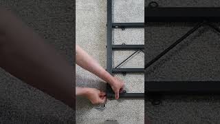 VECELO Metal Bed Frame Assembly Headboard part 1 [upl. by Aynatahs]