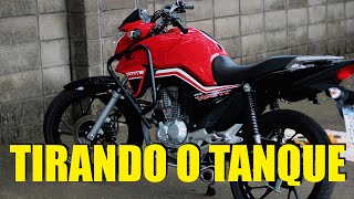 COMO TIRAR O TANQUE DA TITAN 160 E LIMPAR [upl. by Kosse]