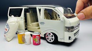 Most Realistic Diecast Model Cars Unboxing Toyota Hiace VAN 124 Scale Model car ❤️ [upl. by Eive]