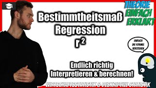 Bestimmtheitsmaß Regression berechnen amp interpretieren 📚 einfach erklärt TheorieFormel [upl. by Nytsirt84]