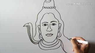 Shiv ji ka chitra kaise banaye  how to Draw lord shiv step by step learning Drawing [upl. by Airrej849]