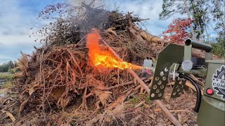 FIRING UP THE BURN PILE Lots Of Restacking To Burn FAST EXTENDED VIDEO [upl. by Joel989]