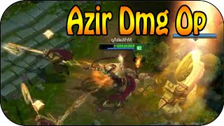 OP DMG   AZIR MID Full Gameplay 3 Ger [upl. by Ydasahc]